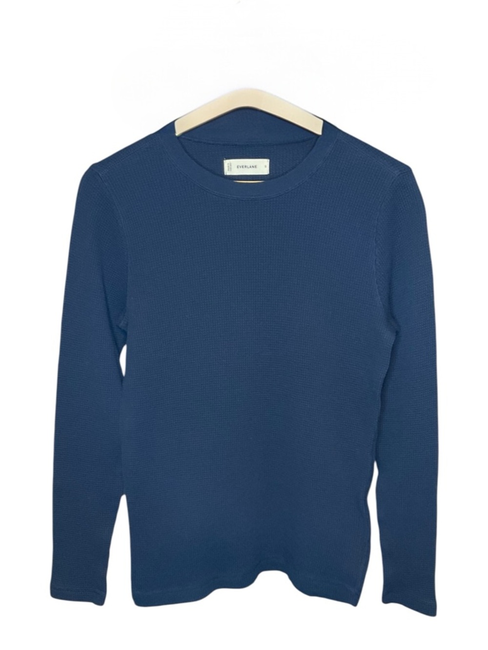 Everlane The Waffle Long-Sleeve Crew - Navy Small